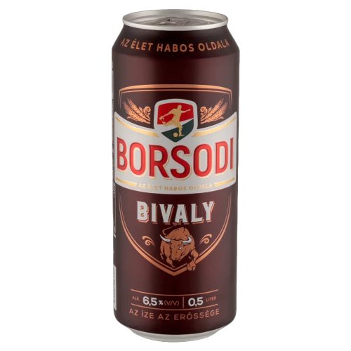 Borsodi 0,5l bivaly világos sör dob 6,5% DRS