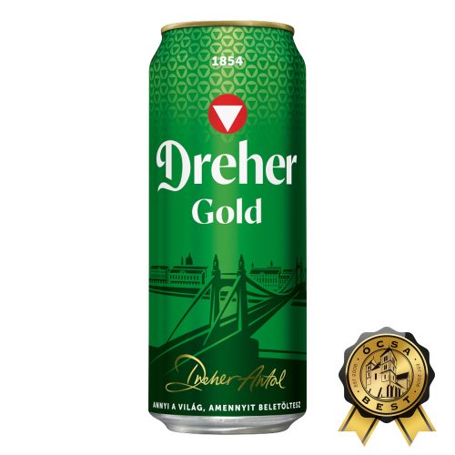 Dréher gold 0,5l dobozos sör 5% DRS