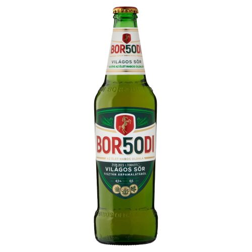 Borsodi 0,5l sör 4,5% üveges pal