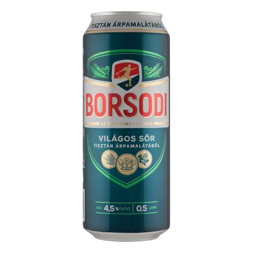 Borsodi 0,5l sör 4.5% doboz DRS