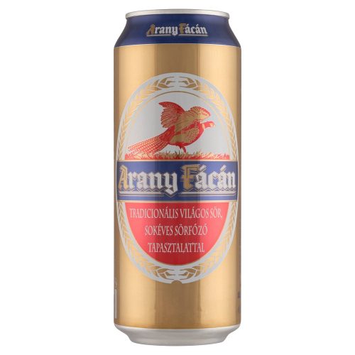Arany fácán 0,5l világos sör 4% dob. DRS