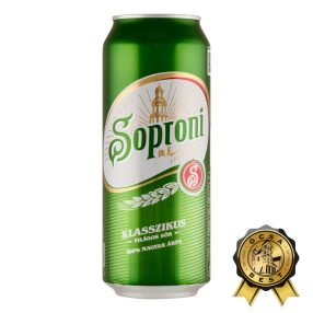 Soproni 0,5l világos dobozos 4,5% DRS