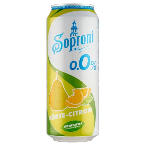 Soproni 0,5l zéro Körte-citrom 0,0% DRS