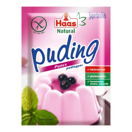Haas pudingpor puncs ízű 40g