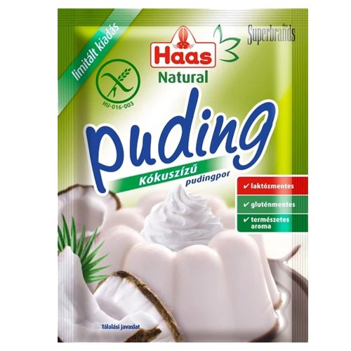 Haas pudingpor kókusz 40g