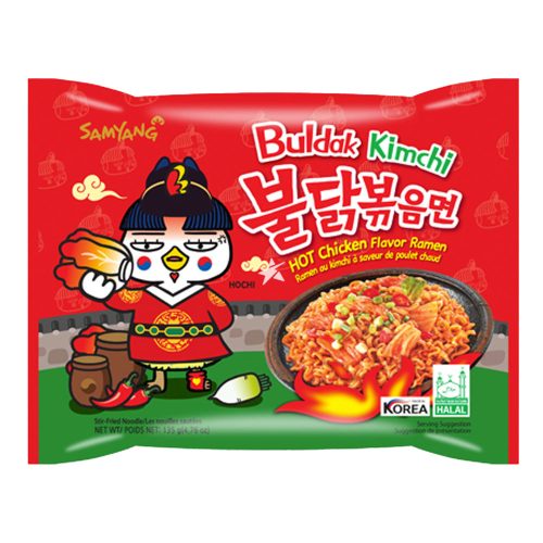 Buldak 100g kimchi csirke sült tésztával